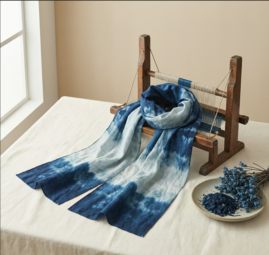 Indigo Handwoven Scarf